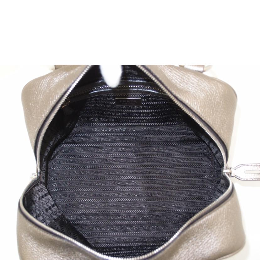 PRADA プラダ ハンドバッグ レザー メタリック レディース/レザーミニボストン/シャンパンゴールド系/BL0265//38/ABランク/69