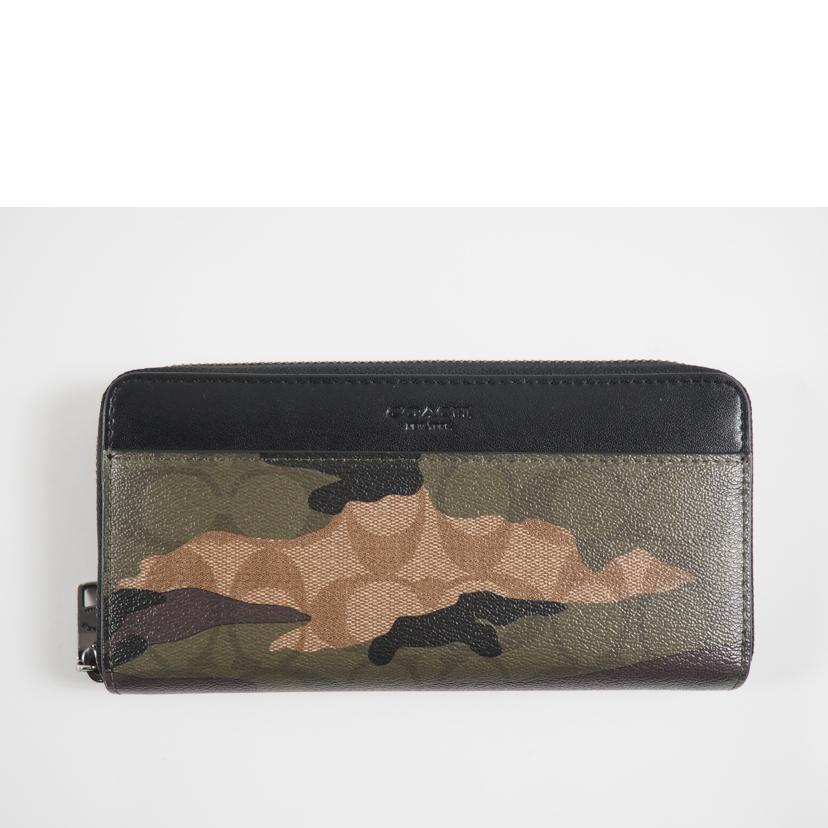 COACH コーチ/ラウンドZIP長財布/シグネチャー/マホガニーxカモフラ/F87189//ABランク/79