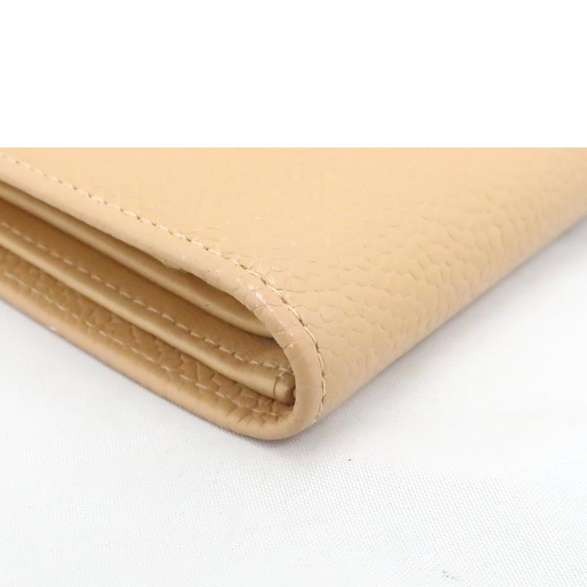 CHANEL/二つ折り財布 ベージュ系//8654070/ABランク/65