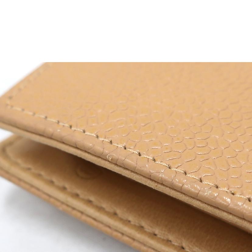 CHANEL/二つ折り財布 ベージュ系//8654070/ABランク/65