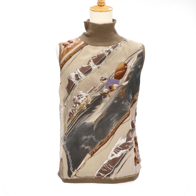 HERMES エルメス/シルク×カシミヤニットベスト//サイズ:S-M/ABランク/75