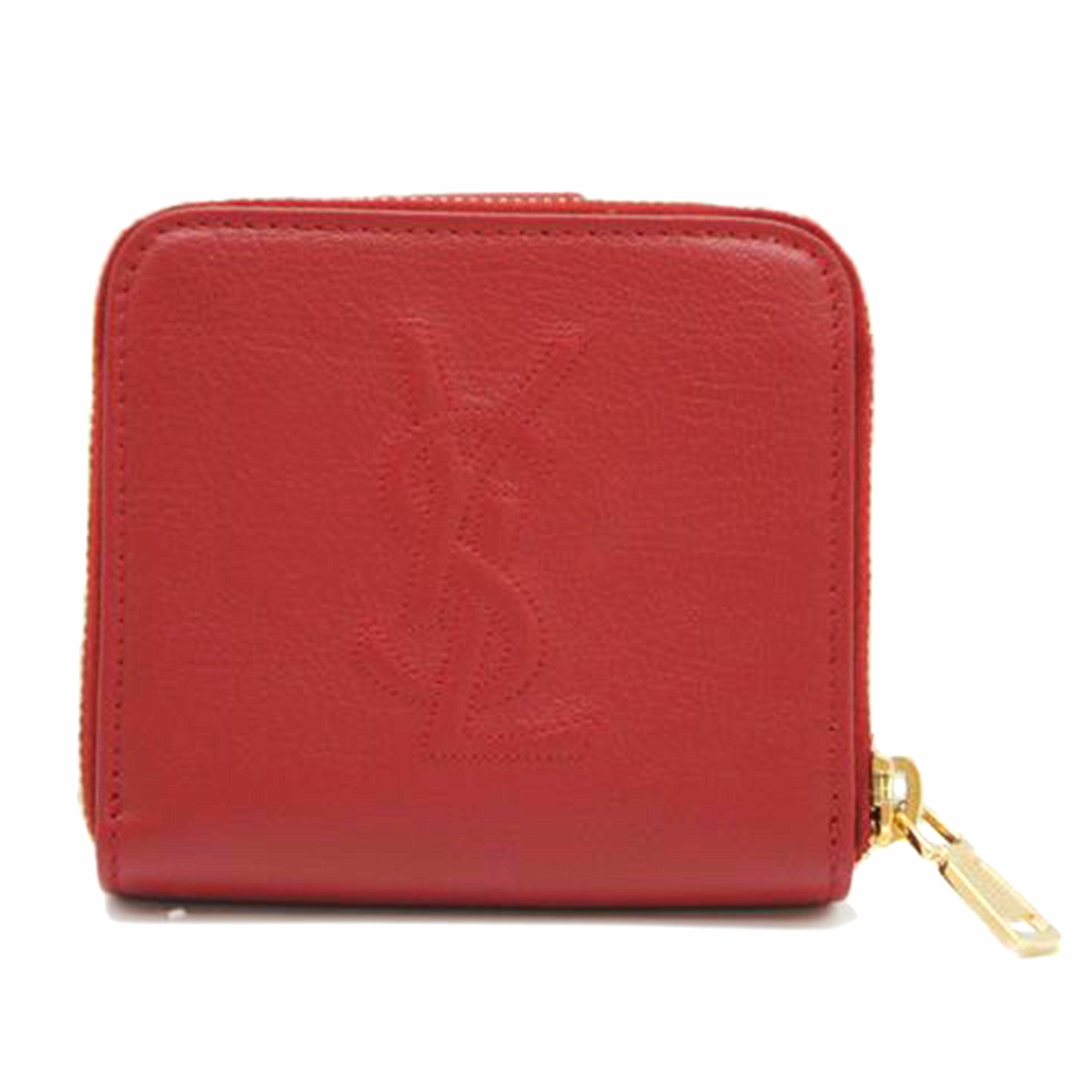 SAINT LAURENT YSL/ロゴレザーラウンドジップコンパクトウォレット/568985//GUEY0320/SAランク/75