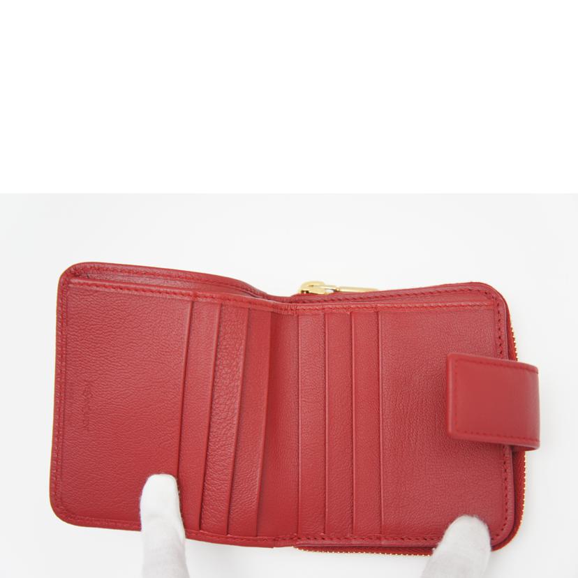 SAINT LAURENT YSL/ロゴレザーラウンドジップコンパクトウォレット/568985//GUEY0320/SAランク/75