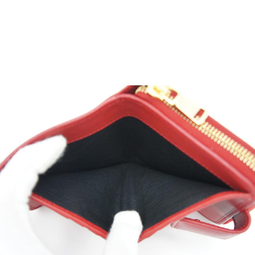 SAINT LAURENT YSL/ロゴレザーラウンドジップコンパクトウォレット/568985//GUEY0320/SAランク/75