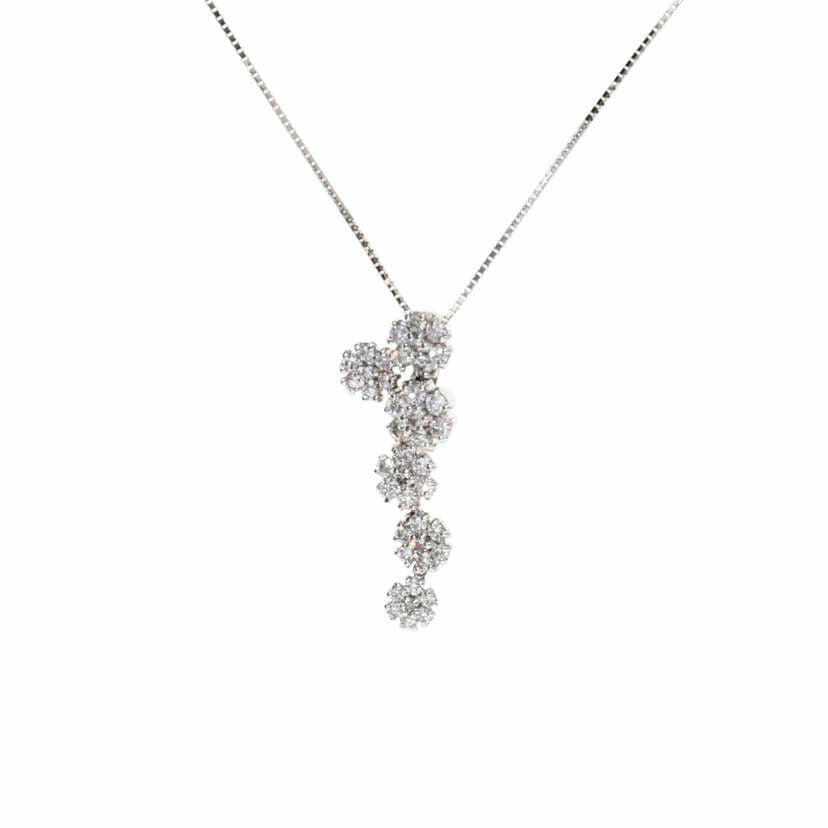 K18WG/K18WGダイヤネックレス 0.90ct/5.2//0.90/Aランク/75