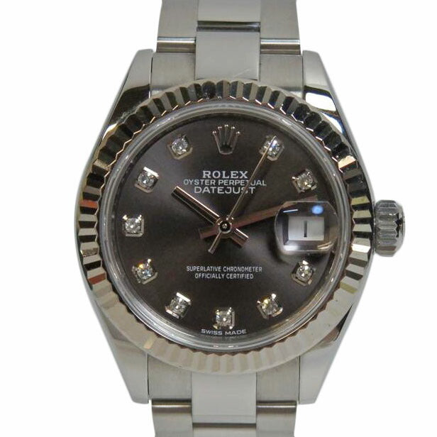 ROLEX ロレックス/デイトジャスト28/10Pダイヤ/ダークロジウム/279174G//U385U163/Aランク/91