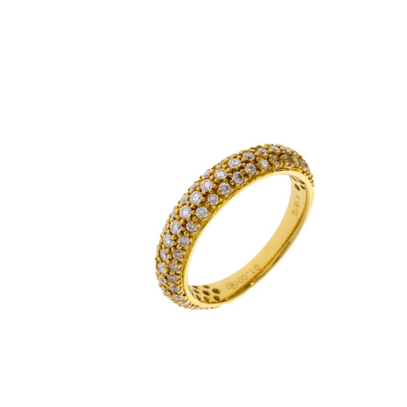 K18/ K18ダイヤリング1.00ct/#12/4.0//1.00/Aランク/75