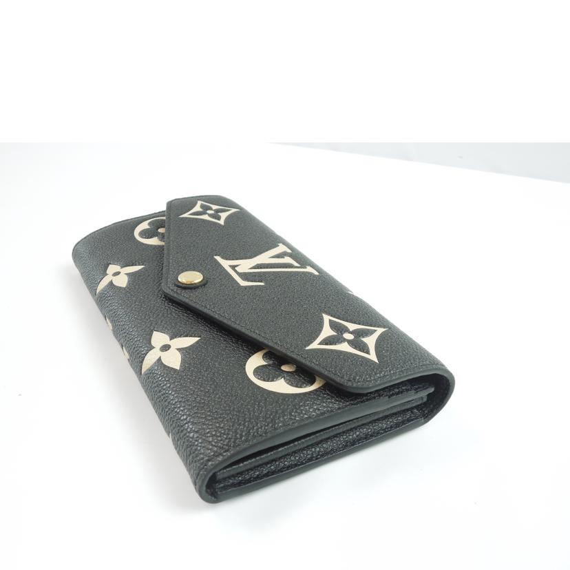 LV ルイ・ヴィトン/ポルトフォイユ・サラ/アンプラント/ブラックベージュ/M80496//ICタグ/ABランク/83