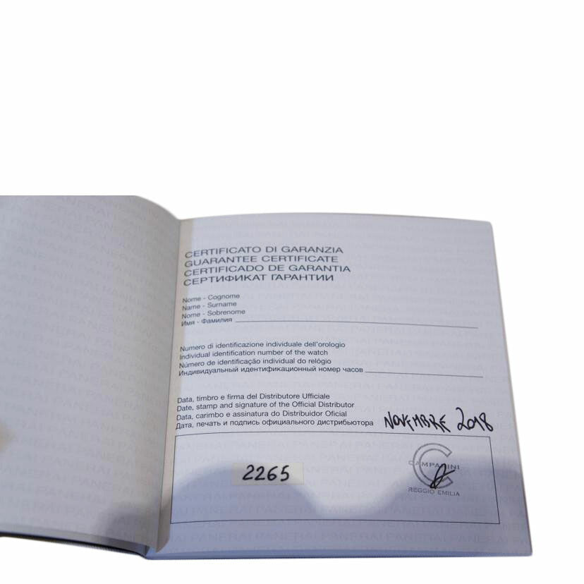 PANERAI パネライ/ルミノールベーズ8デイズ/PAM00560//BB1902397/Aランク/07