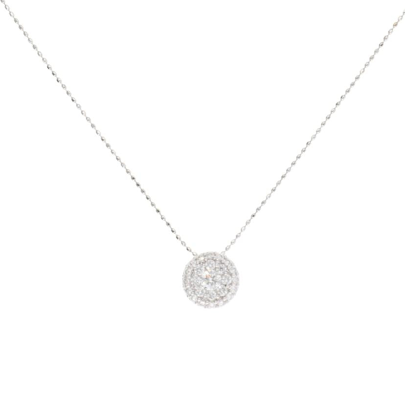 / K18WGダイヤネックレス 0.50ct//Aランク/75