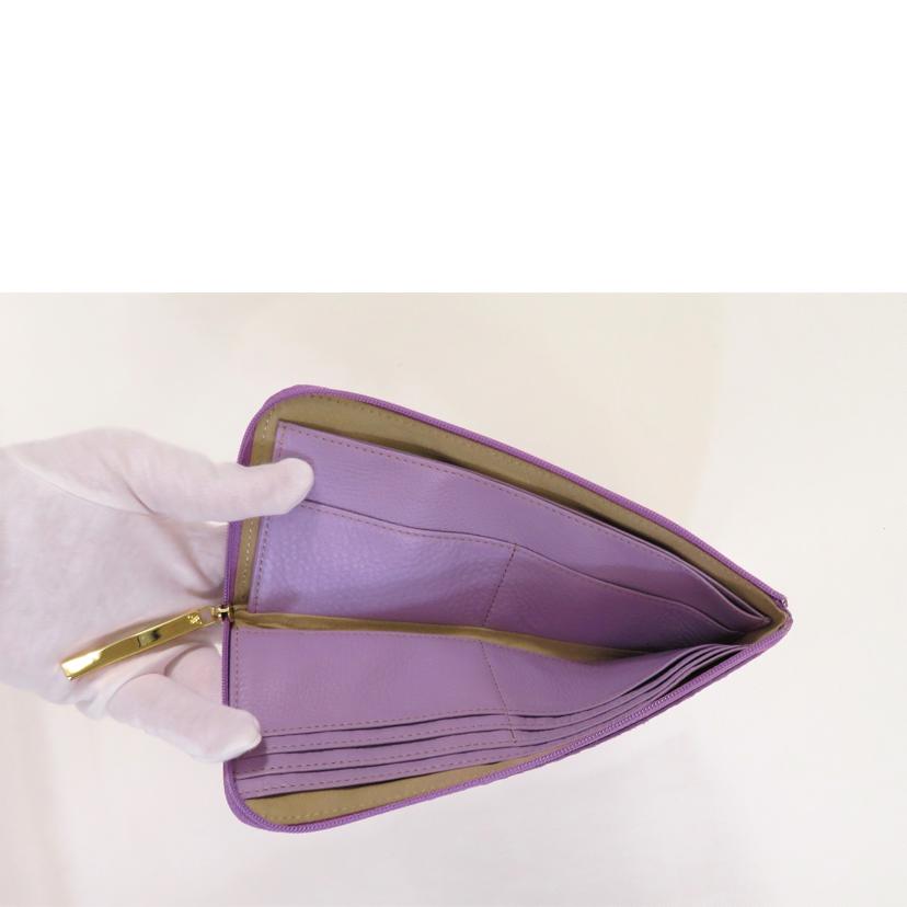 ATAO アタオ/limo パイソン箔 ラウンドファスナー長財布/ラベンダー//SAランク/81