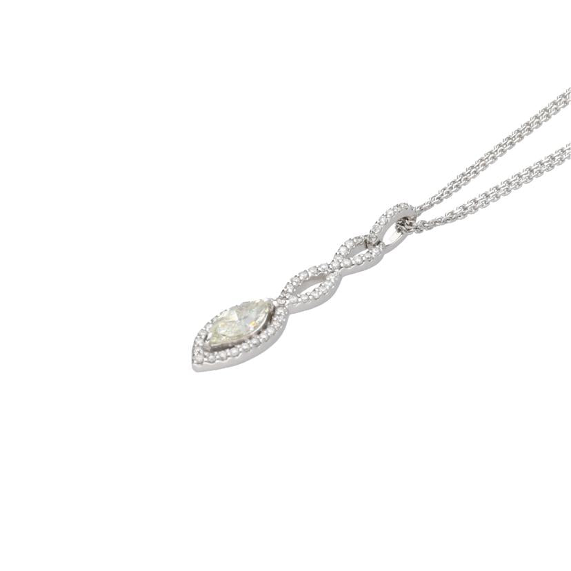 /K18WGダイヤネックレス1.024/0.46//Aランク/75