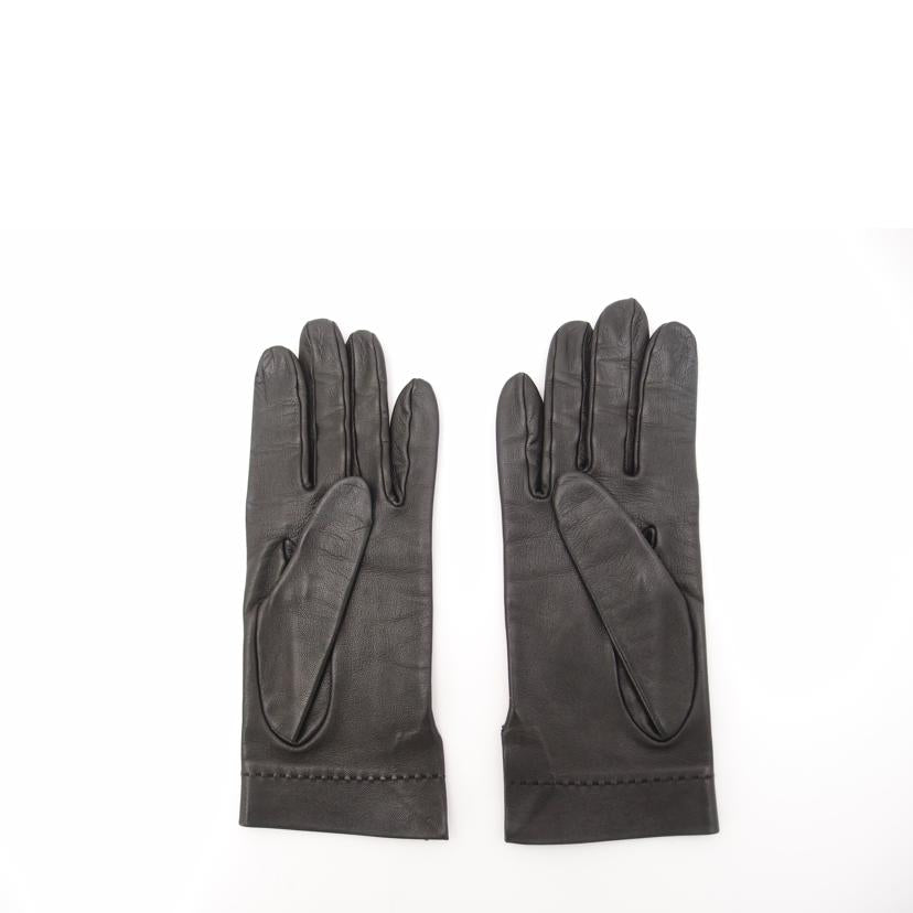 HERMES エルメス 手袋 レディース/Hロゴレザーグローブ/6 1/2/Sサイズ//Aランク/69