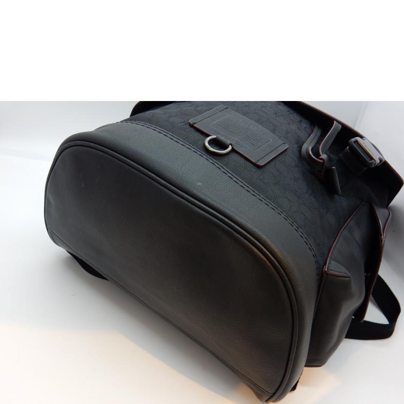 COACH コーチ/シグネチャー×レザーリュックサック/ブラック/37848//ABランク/02