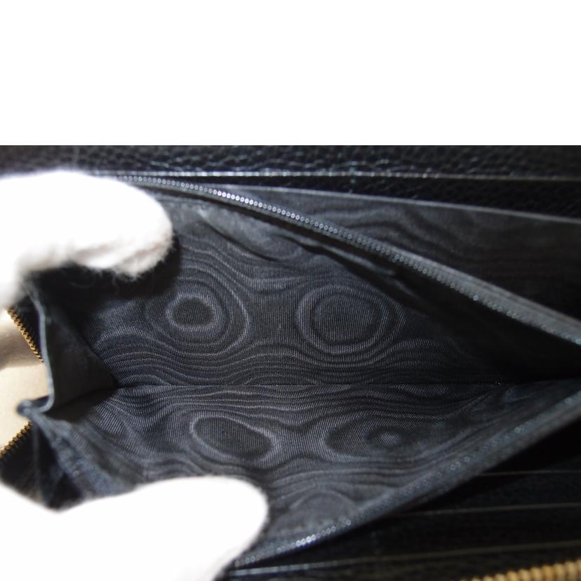 GUCCI グッチ 長財布 レザー 黒 フリンジ レディース メンズ ゴールド金具/インターロッキングGソーホー長財布/ブラック/598187//014*/Aランク/69