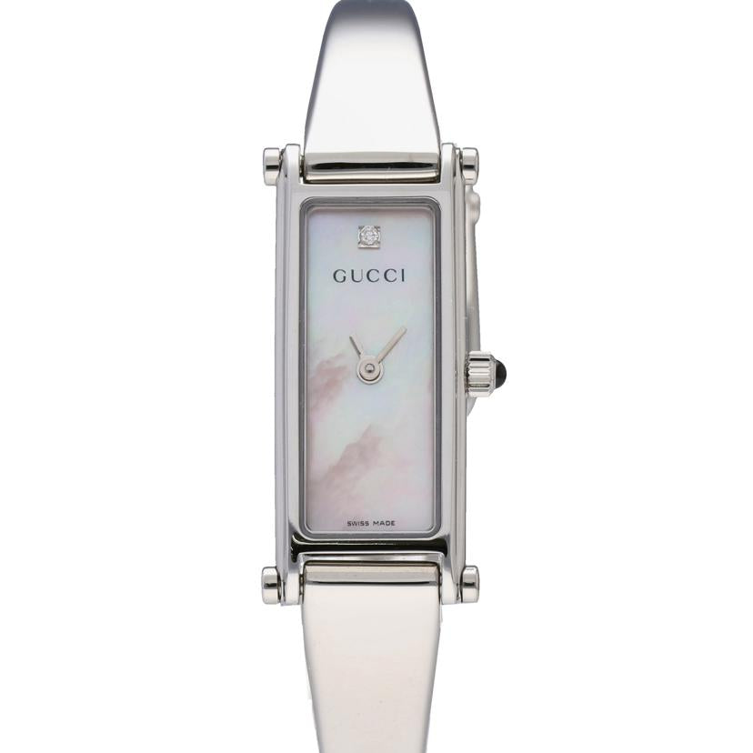 GUCCI グッチ/ピンクシェル1Pダイヤバングルウォッチ/クォーツ/1500L/YA015554//182*****/SAランク/06