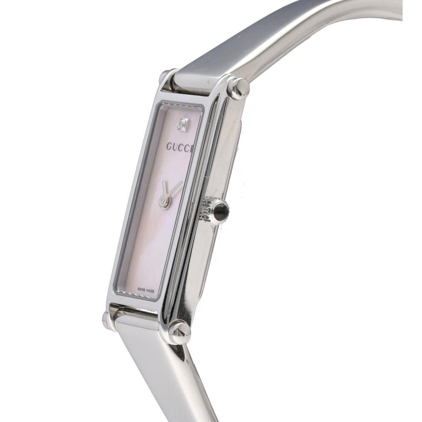 GUCCI グッチ/ピンクシェル1Pダイヤバングルウォッチ/クォーツ/1500L/YA015554//182*****/SAランク/06