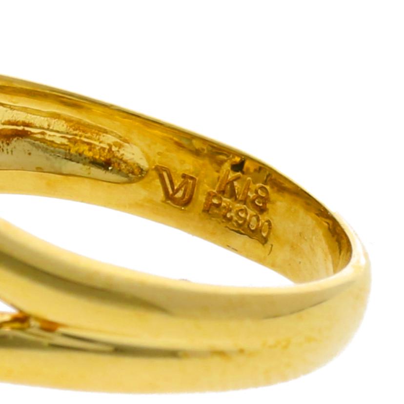 K18/Pt900/K18/PtダイヤR 0.09/#11.5/6.3g//0.09/Aランク/75