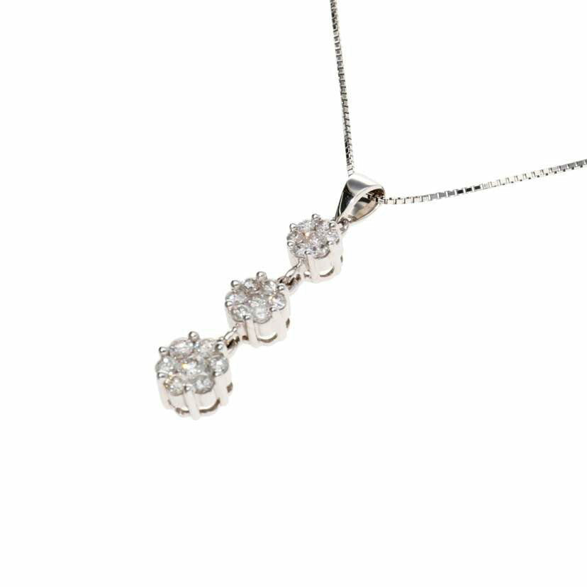 K18WG/K18WGダイアyネックレス 1.00/6.5//1.00/Aランク/75