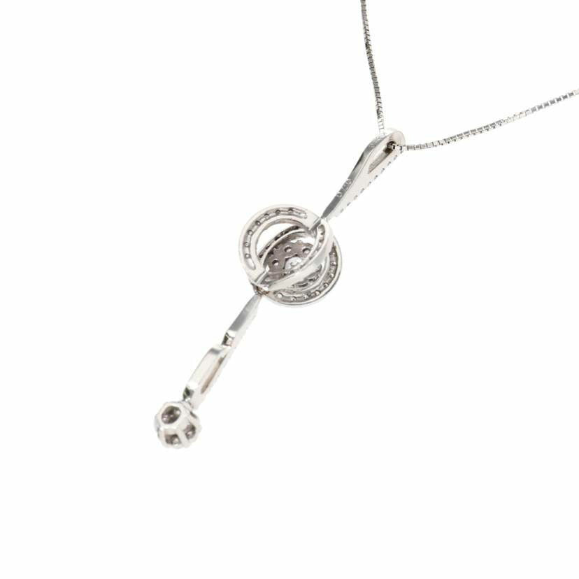 K18WG/K18WGダイヤネックレス 0.78/5.7//0.70/Aランク/75