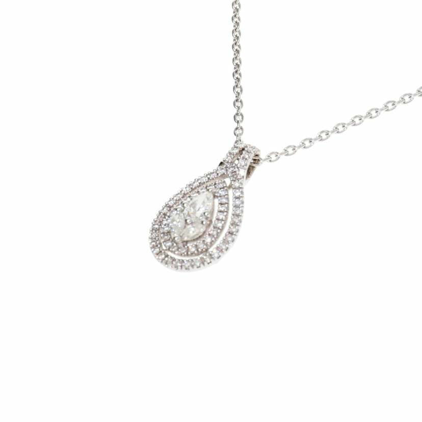 K18WG/K18WGダイヤネックレス 0.79/7.0//0.79/Aランク/75