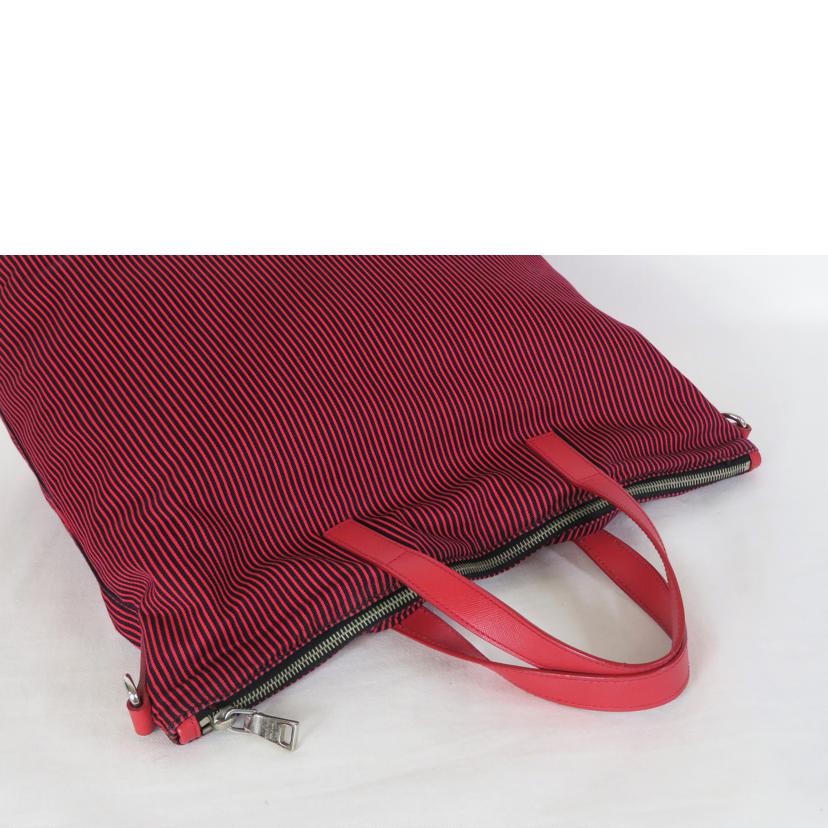 PRADA プラダ/ストライプキャンパス 2wayバッグ/B2052G//Bランク/81