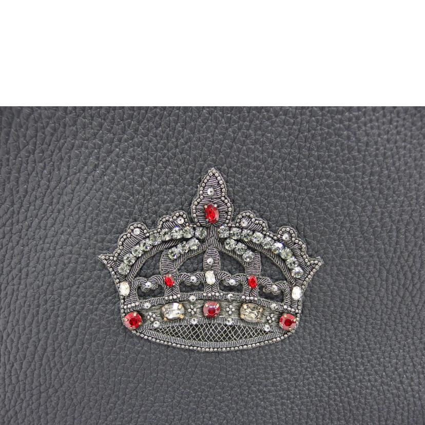 DOLCE&GABBANA ドルチェ&ガッバーナ/王冠モチーフ/クラッチバッグ/ブラック//ABランク/04