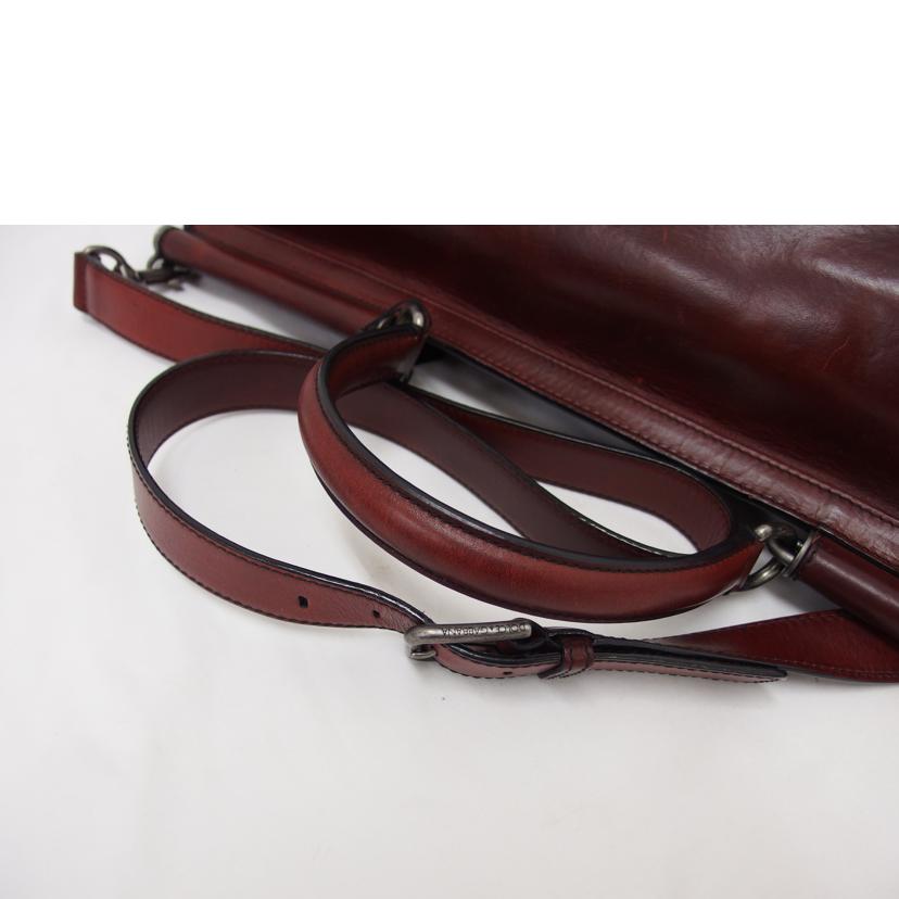DOLCE&GABBANA ドルチェ&ガッパーナ ショルダーバッグ/レザー2WAYボストンバッグ/レッドブラウン//ABランク/04