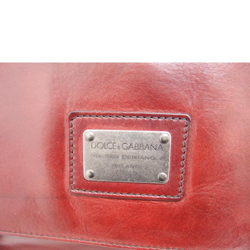 DOLCE&GABBANA ドルチェ&ガッパーナ ショルダーバッグ/レザー2WAYボストンバッグ/レッドブラウン//ABランク/04
