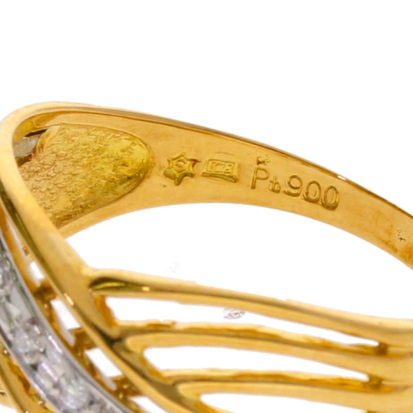 K18/Pt900/K18/Ptダイヤリング 0.23/#13/2.9//0.23/Aランク/75