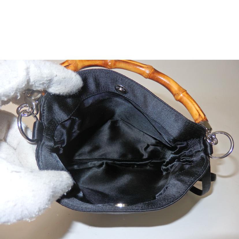 GUCCI グッチ/バンブーサテン2wayミニショルダーバッグ/黒/005 781 0315//Aランク/84