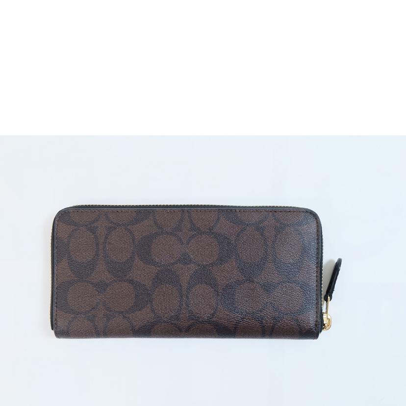 COACH コーチ/PVCシグネチャーラウンドファスナー長財布/F59267//G21**/Aランク/71