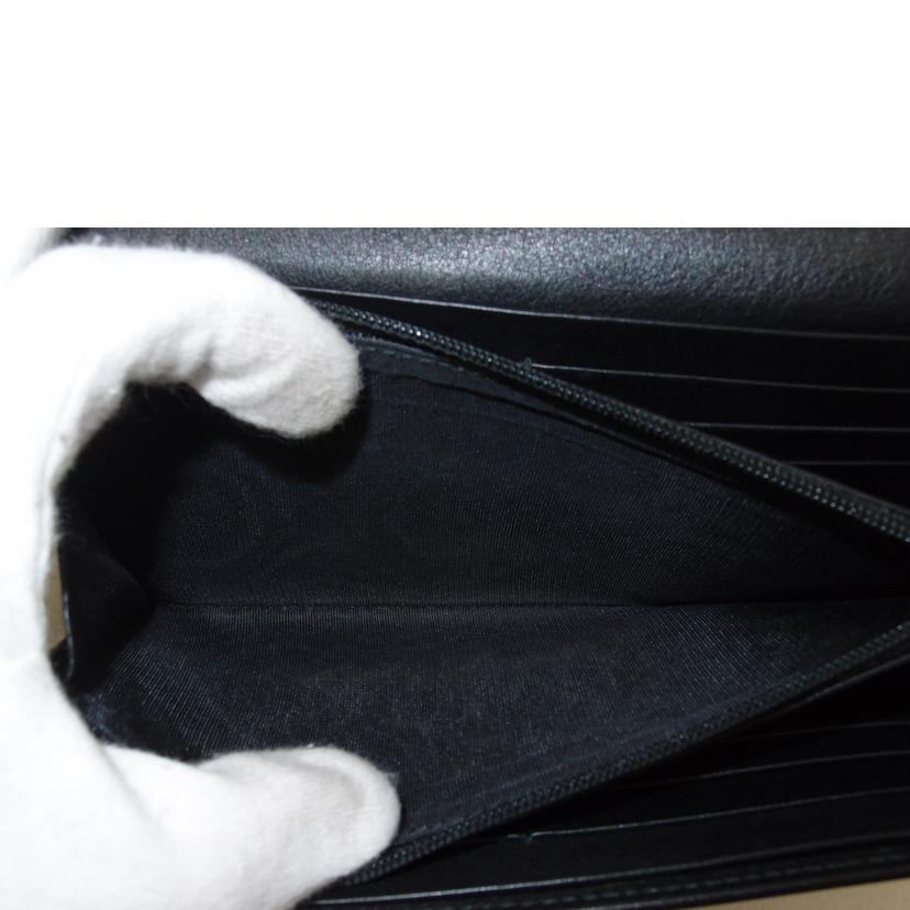 GUCCI グッチ レザー 黒 ゴールド金具 レディース/マイクログッチシマリボン二つ折り長財布/ブラック/388679//214*/Aランク/69