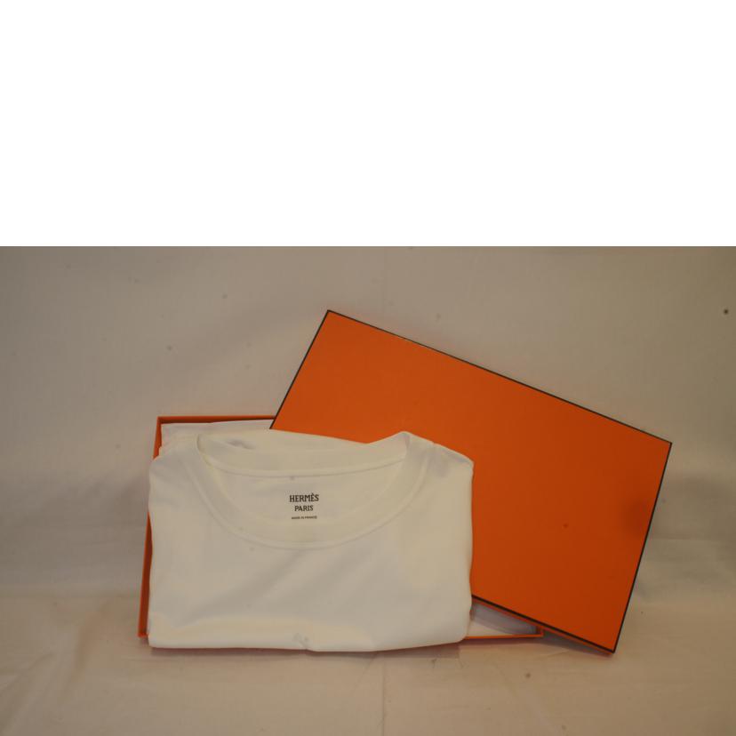 HERMES エルメス/フランス製ポケットTシャツホワイト//Aランク/92