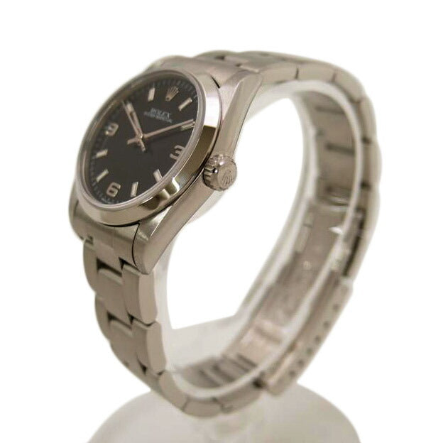 ROLEX ロレックス 腕時計 ブラック文字盤 /オイスターパーペチュアル/D番/レディース/自動巻き/77080//D54**********/SAランク/69