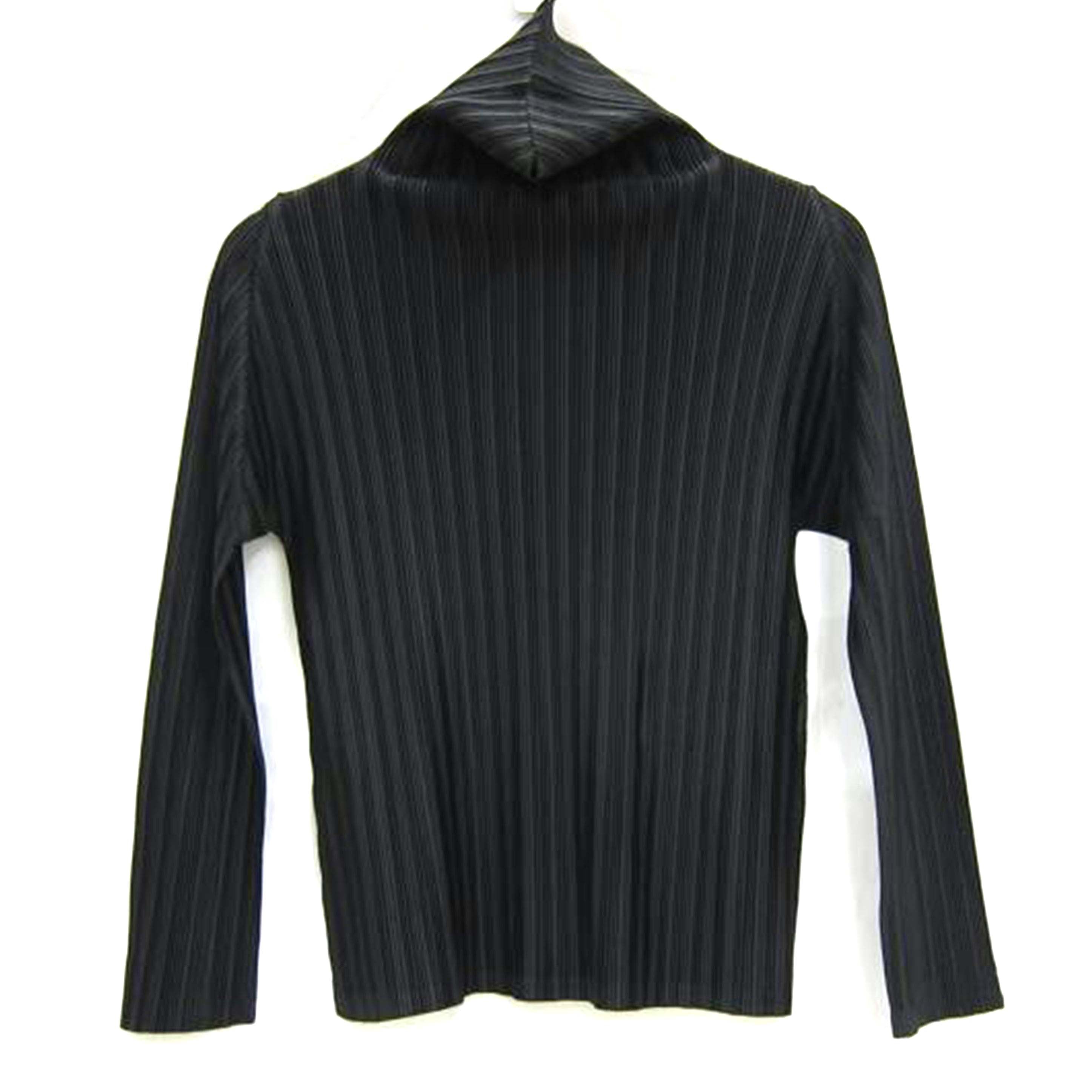 プリーツプリーズPLEATS PLEASE プリーツ長袖カットソー 黒2