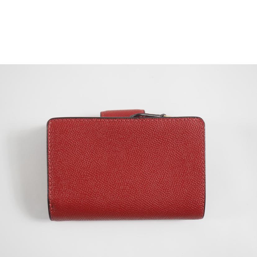 COACH コーチ/二つ折ミニ財布/L字ファスナー/赤/6390//ABランク/79