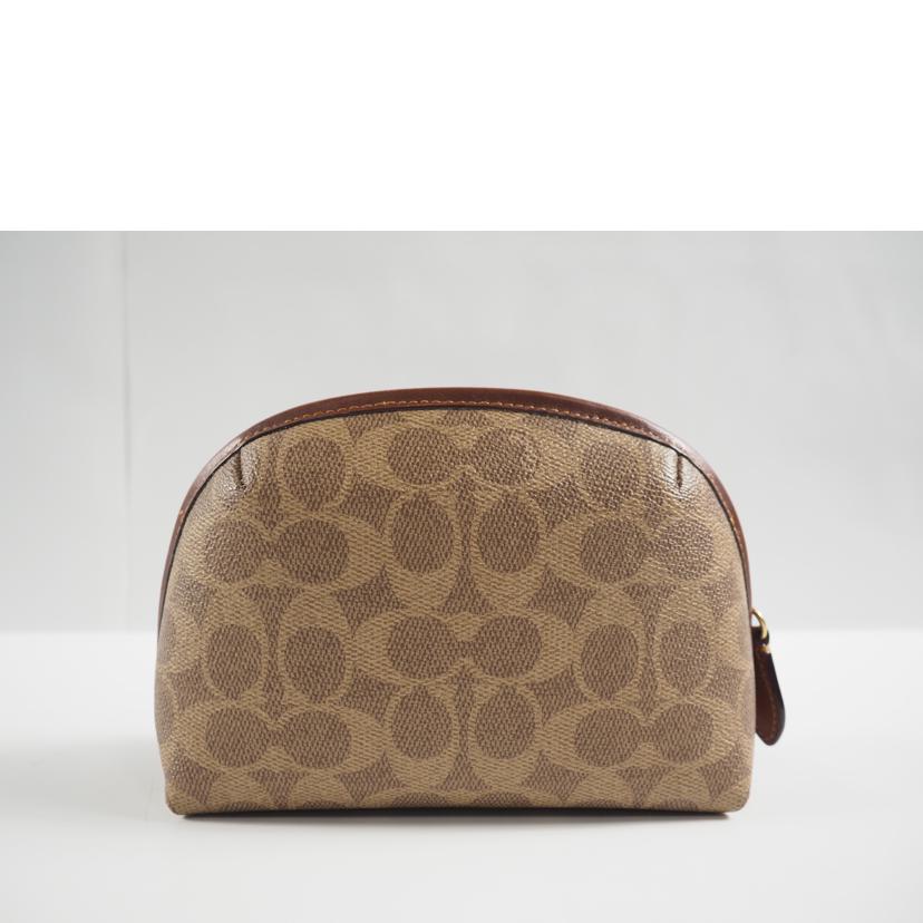 COACH コーチ/コスメポーチ/ジュリエンヌ シグネチャー/茶系/C4196//ABランク/79