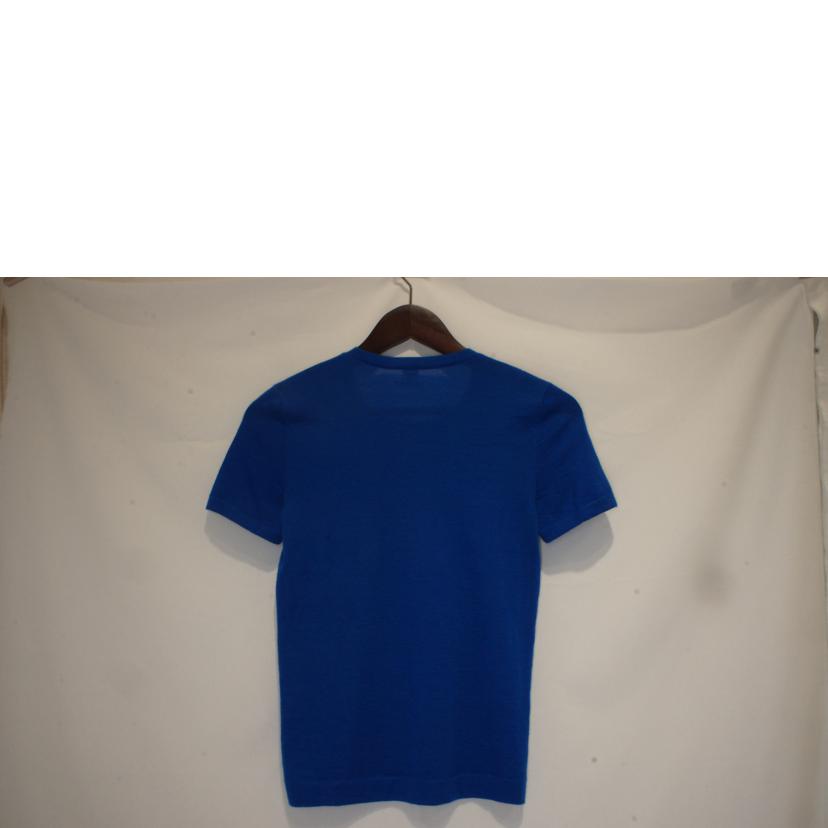 HERMES エルメス/イタリア製半袖ニットブルー//ABランク/92