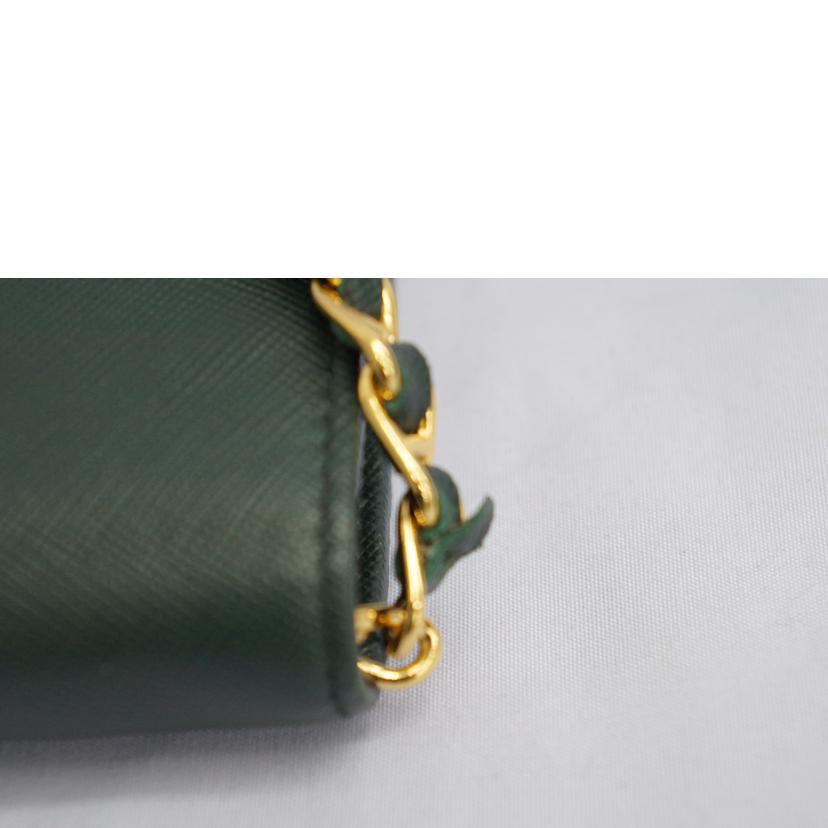 PRADA プラダ/サフィアーノメタルチェーンウォレット GRN/1M1290//ABランク/07