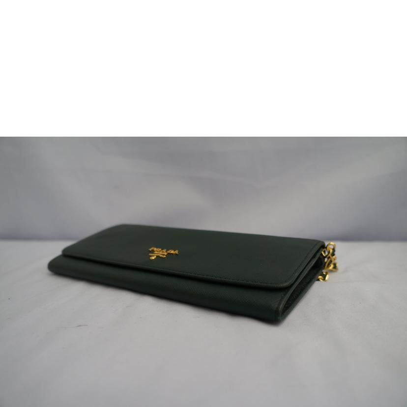 PRADA プラダ/サフィアーノメタルチェーンウォレット GRN/1M1290//ABランク/07