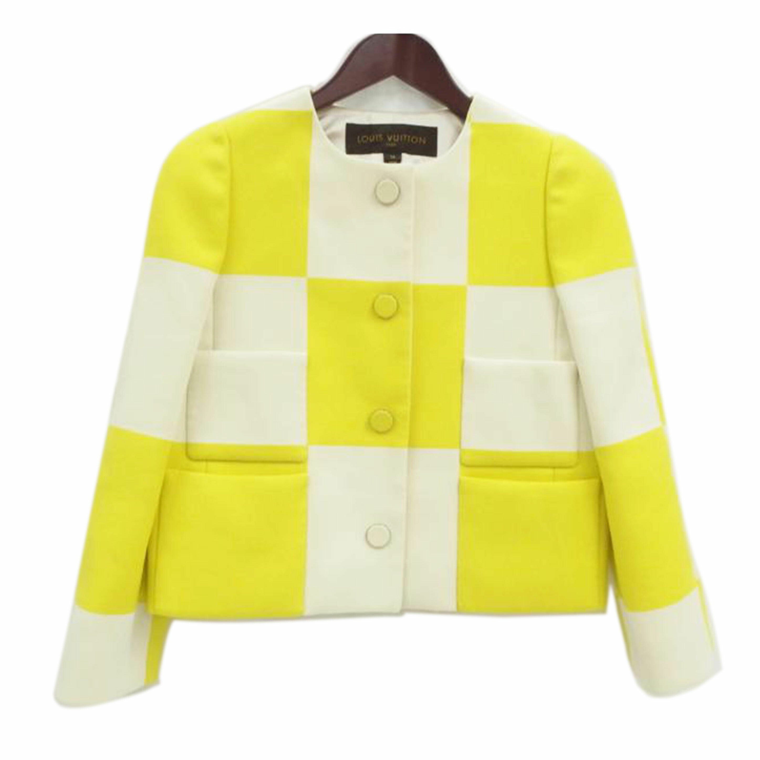 LV ルイヴィトン/LV ショート丈ジャケット イエロー×オフホワイト//BCランク/82