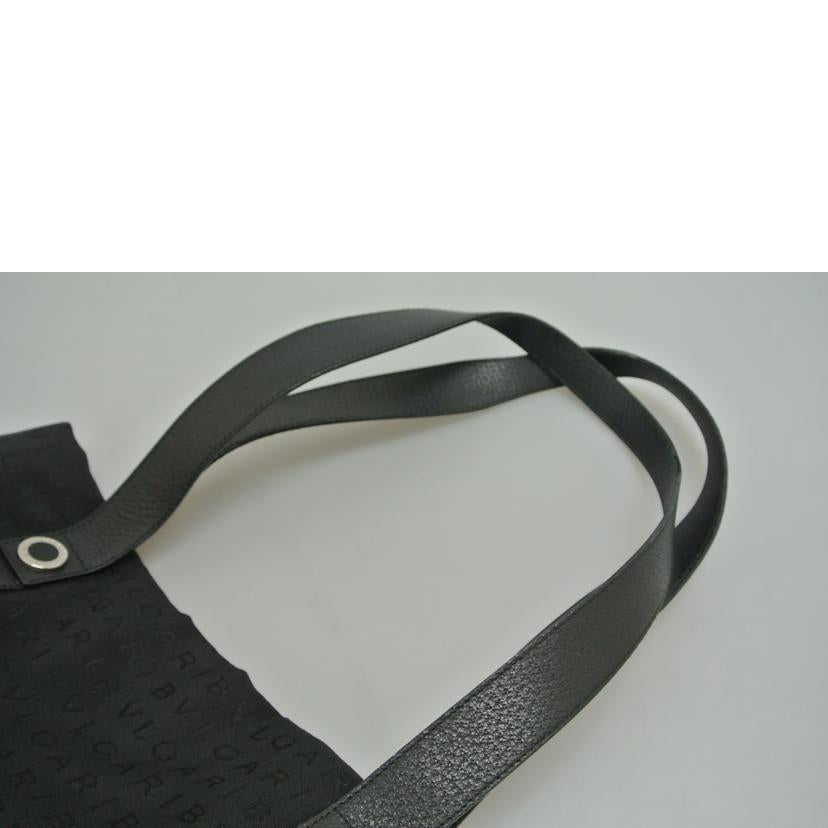 BVLGARI ブルガリ/キャンバストートバッグ 黒//ABランク/87