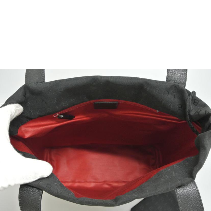 BVLGARI ブルガリ/キャンバストートバッグ 黒//ABランク/87