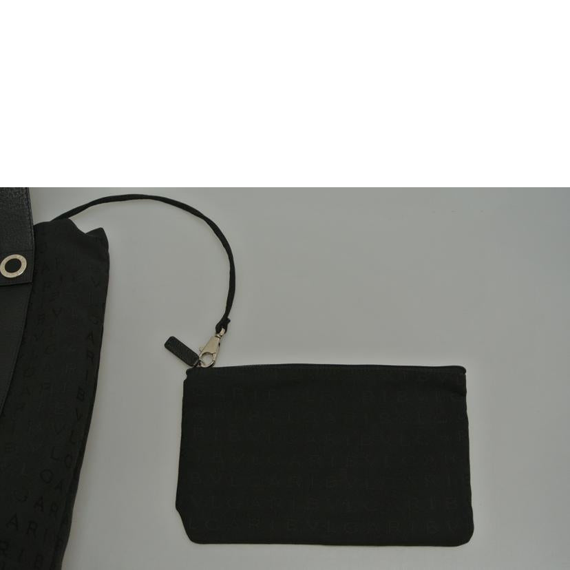 BVLGARI ブルガリ/キャンバストートバッグ 黒//ABランク/87