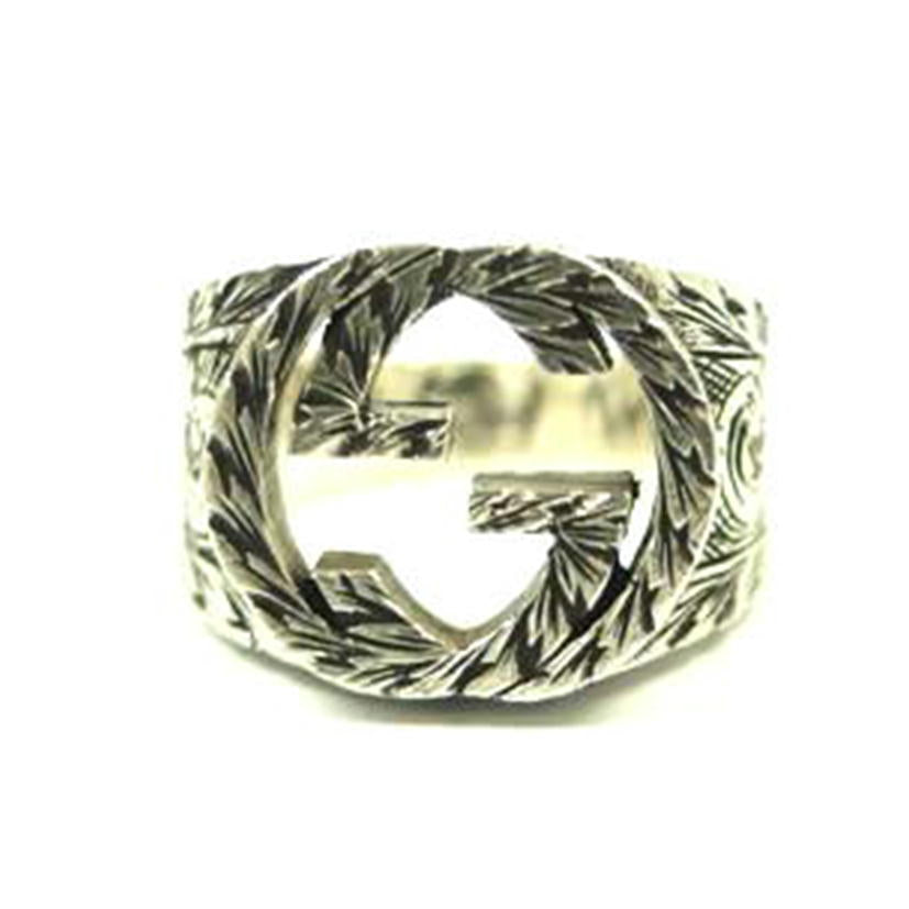 GUCCI グッチ/SV925インターロッキングGGガーデンリング#8.5/455302//2699VI/ABランク/83