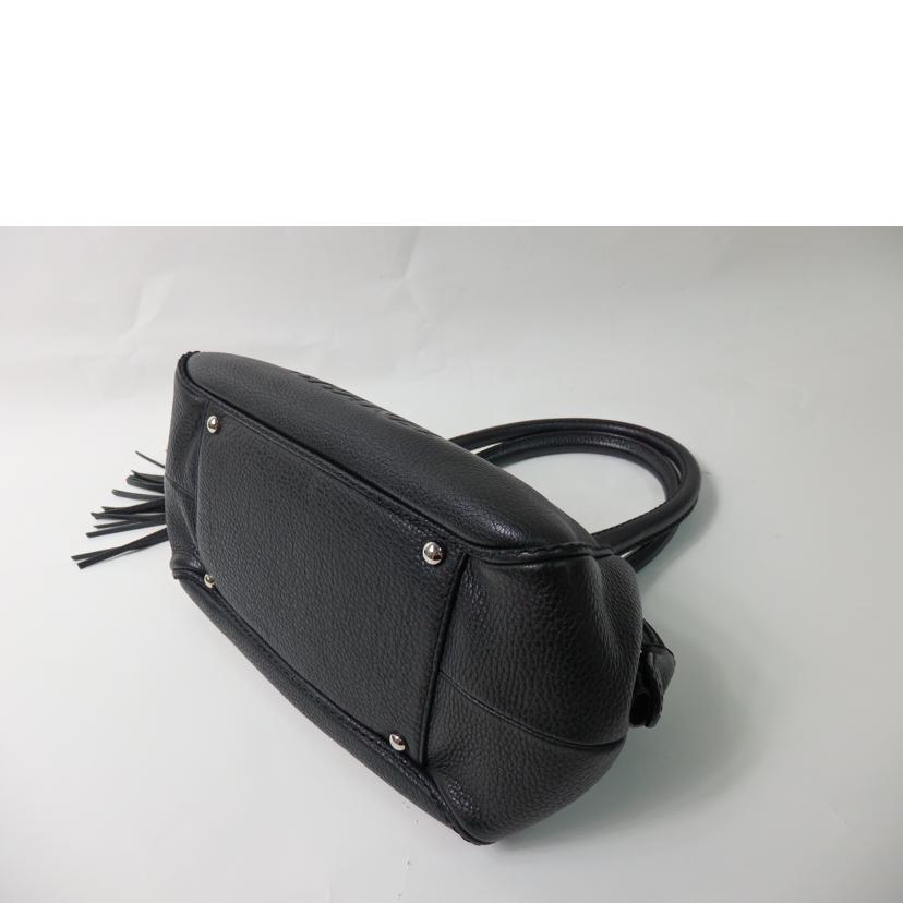 CHANEL シャネル/レザーフリンジロゴボストンバッグ/黒//8533954/Aランク/84