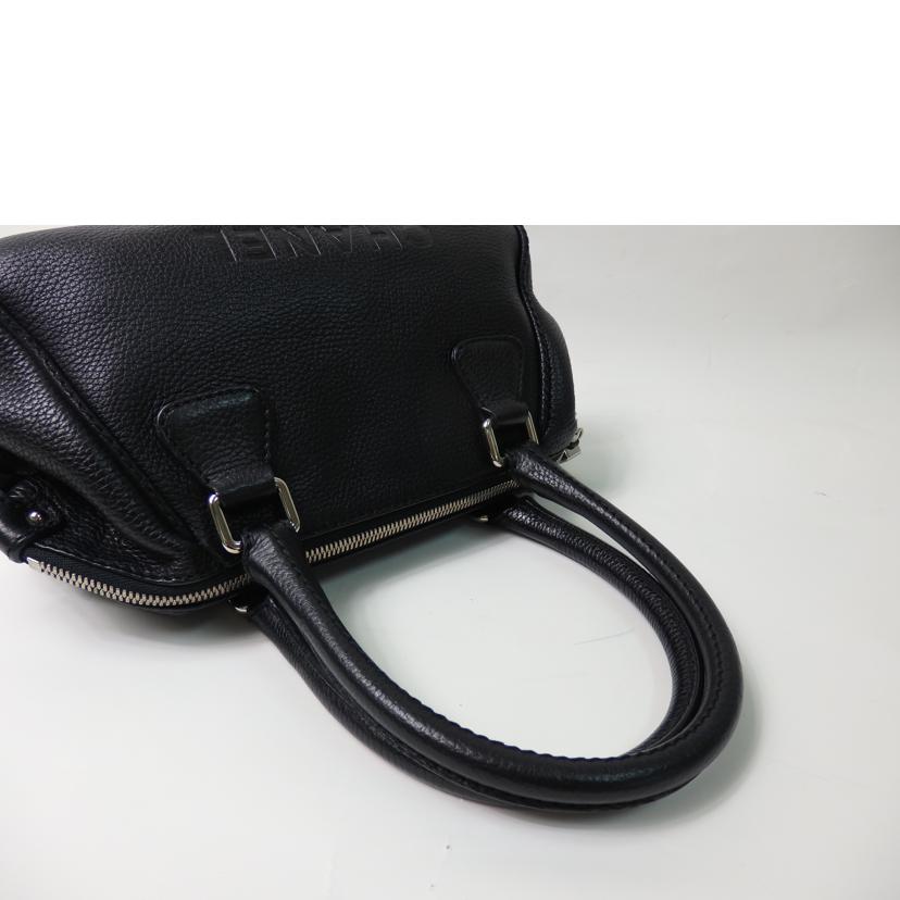 CHANEL シャネル/レザーフリンジロゴボストンバッグ/黒//8533954/Aランク/84