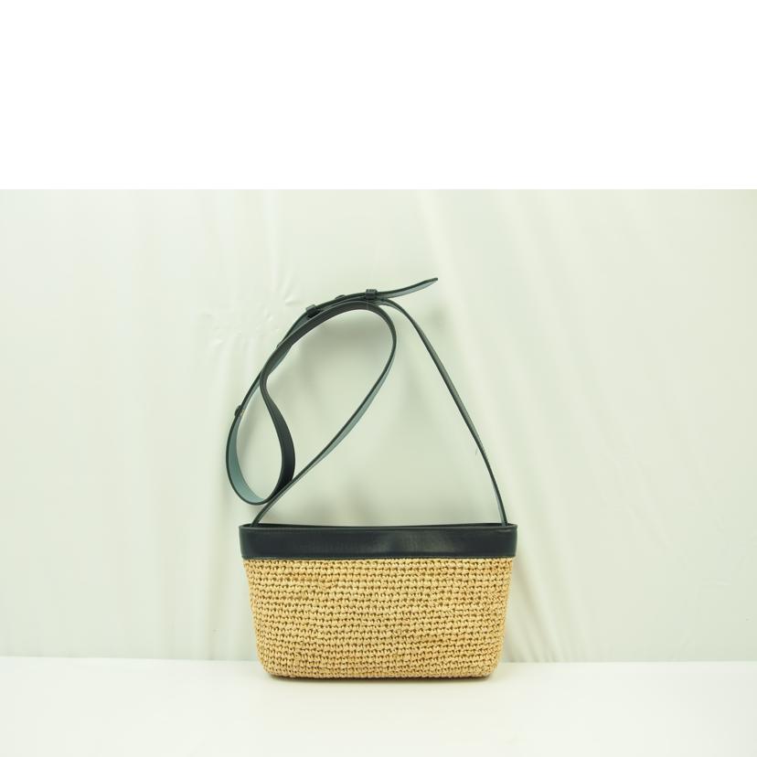 Paul Smith ポールスミス/ポールスミス ウーブンラフィアショルダーバッグ ネイビー/APW-500//SAランク/83