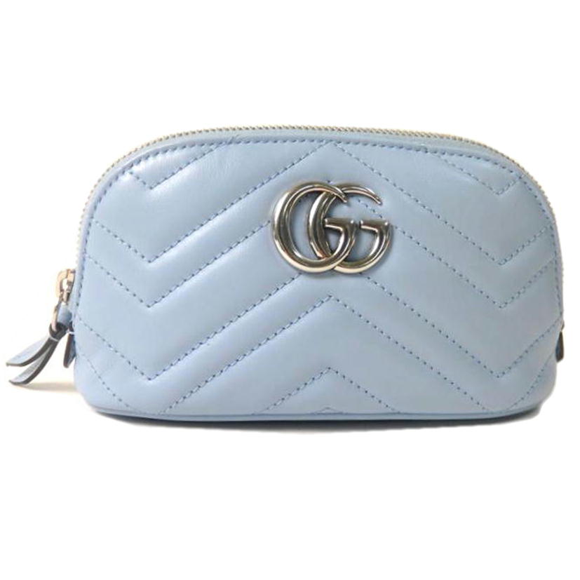 GUCCI グッチ/GGマーモントコスメティックケース/水色/625544//0416/Aランク/84